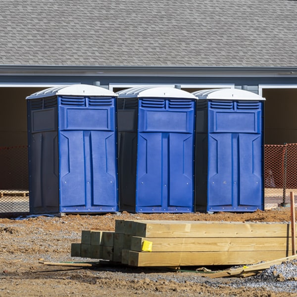 what is the expected delivery and pickup timeframe for the portable restrooms in Brentwood NH